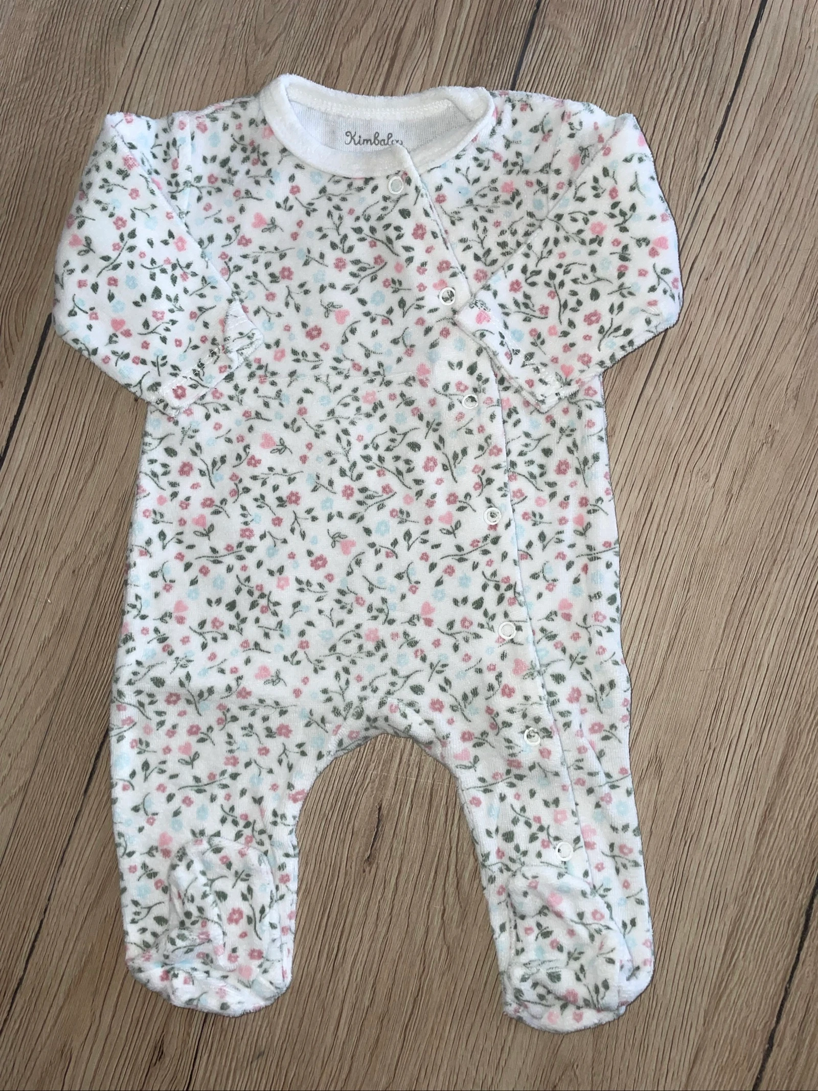 Pyjama velours 1 mois 56 cm Kimbaloo 